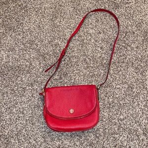 Tory Burch Red Leather Crossbody Bag
